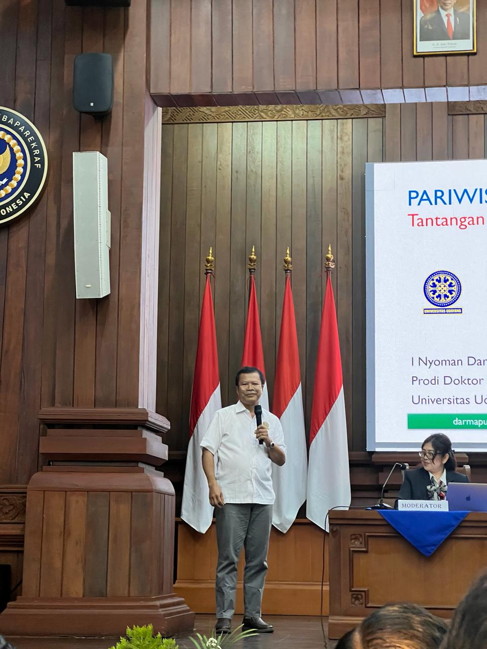 Prof. Darma Putra, Prof. Azril Azahari, dan Prof. Diena Lemy Tampil dalam Semiloka Dwiwindu Ilmu Pariwisata Indonesia
